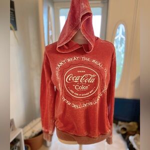 Coca-cola women’s hoodie size large red and white